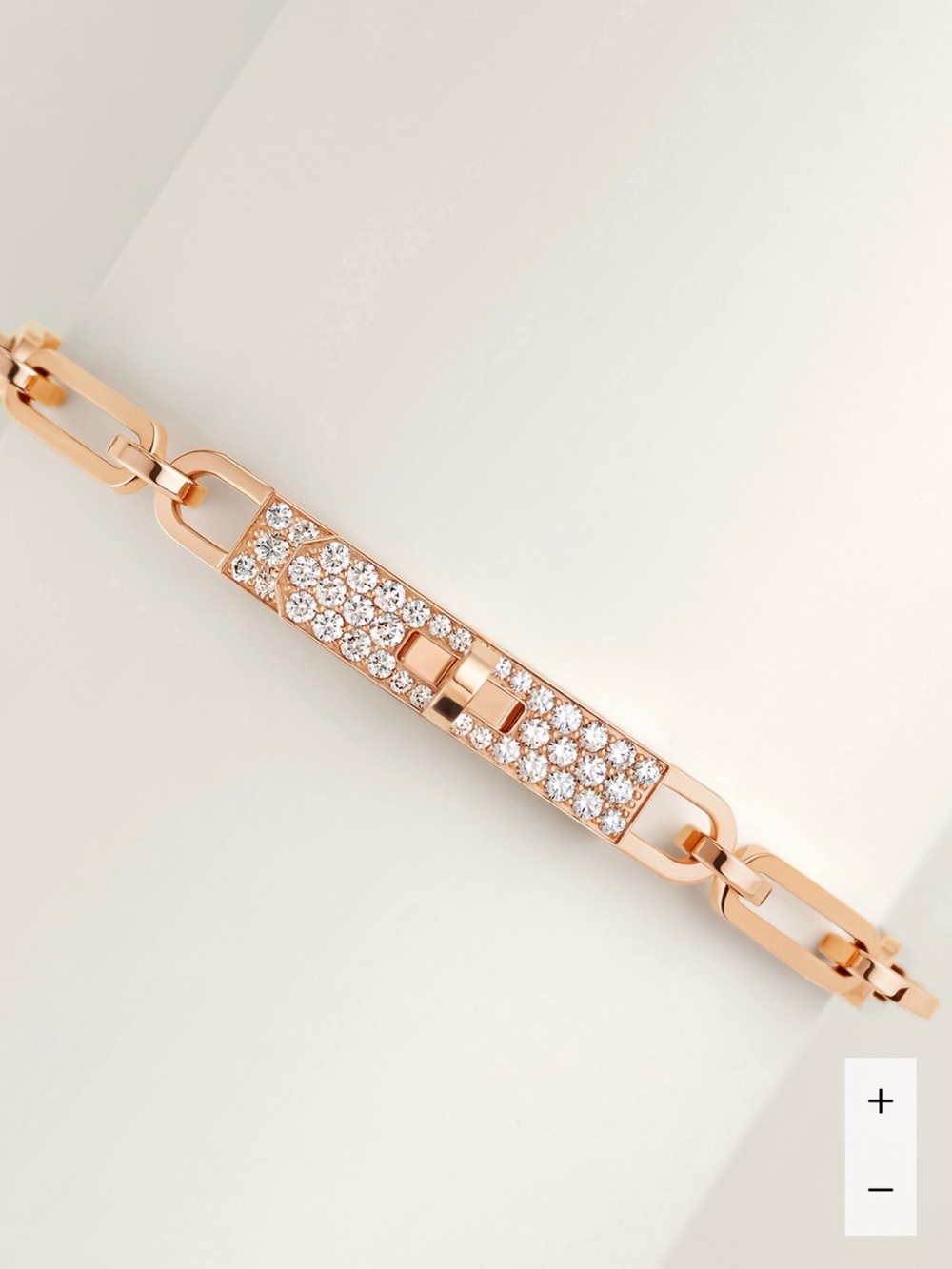 Hermes Rose Gold Kelly Chaine bracelet, small model